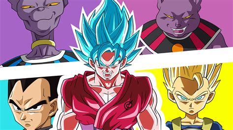 Wallpaper Super Bola Naga Beerus Vegeta Super Saiyan Biru Sampan