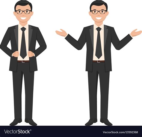 A Young Businessman Royalty Free Vector Image Vectorstock