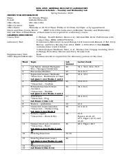 Biol Tw Stu Sched Docx Biol General Biology Ii Laboratory