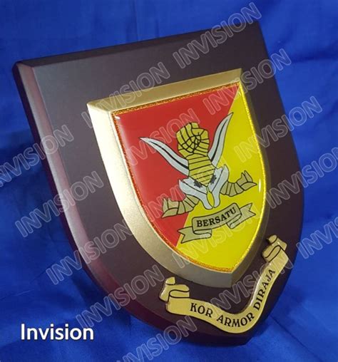 Malaysian Army Unit Plaques Kad Kor Armor Diraja Royal Armoured