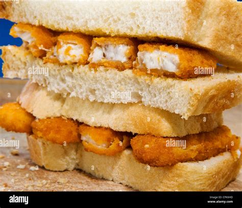 Fish Finger Sandwich Stock Photo Alamy