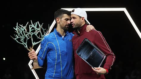 Novak Djokovic Consoles Emotional Grigor Dimitrov After Rolex Paris