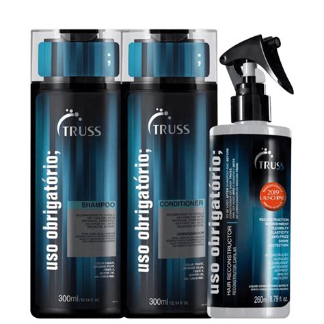 Kit Truss Shampoo Condicionador Spray Uso Obrigatório 3 Produtos