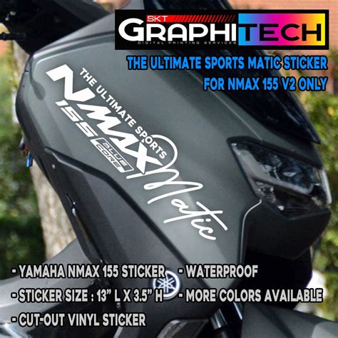 THE ULTIMATE SPORTS MATIC NMAX 155 BLUE CORE SIDE FAIRING STICKER FOR