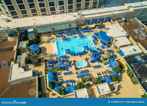 Beau Rivage Biloxi Casino Resort Pool Deck Stock Photo - Image of aerial, lounging: 124382716