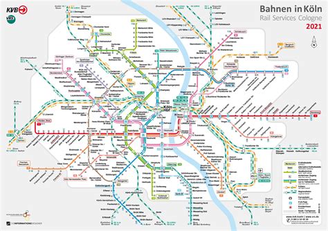 Liniennetzpl Ne Der Kvb K Lner Verkehrs Betriebe