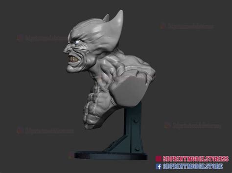 3d Print Files Inspired Marvel Wolverine Bust Sculpture Etsy