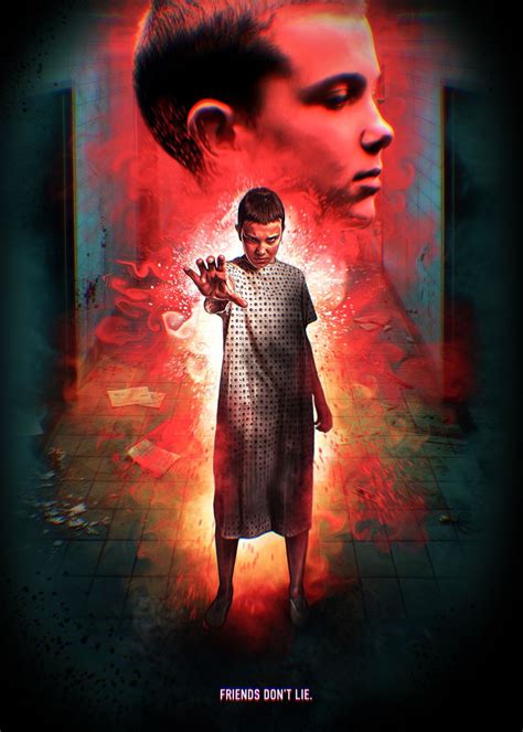 Eleven Poster Picture Metal Print Paint By Stranger Things Series