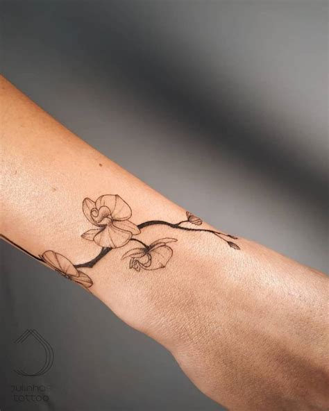 Orchid Tattoos On Wrist