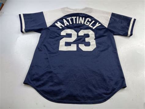 Don Mattingly 23 New York Yankees Majestic Jersey Mens Medium Ebay