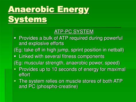 PPT - Anaerobic Energy Systems PowerPoint Presentation, free download ...