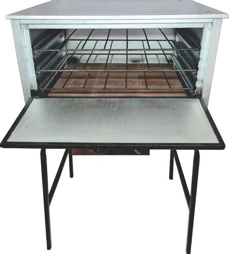 Horno Pizzero Rotisero 12 Moldes Fte Acero Inox Con Base F L