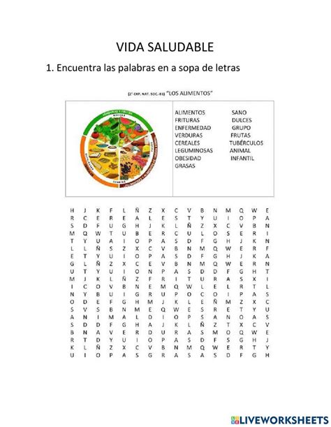 Ejercicio De Sopa De Letras Del Plato Del Buen Comer Sopa De Letras