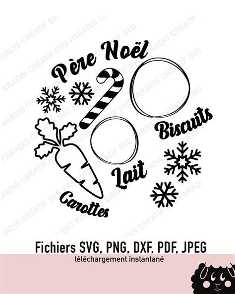 Assiette du Père Noël svg Noël png Noël dxf Noël fichier de découpe