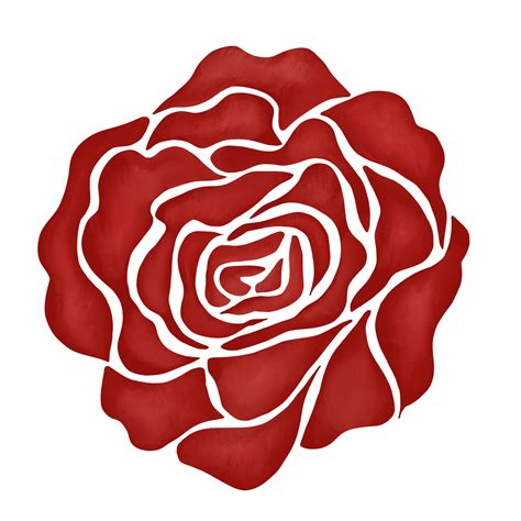 red rose flower drawing illustration 13168242 PNG