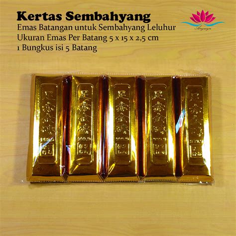 Emas dan Perak Batangan Untuk Sembahyang Leluhur Cheng Beng | Lazada ...