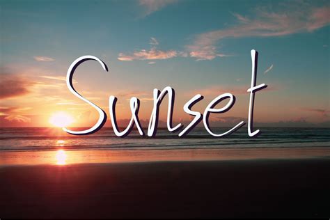 Sunset Font By Designvector10 · Creative Fabrica