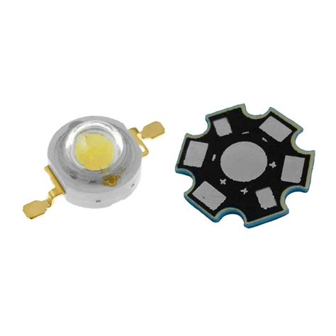 LED 3W High Power 3 Watts Color Blanco Cálido con Base Disipadora