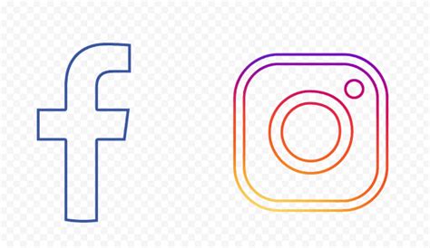 Hd Facebook Instagram Black Outline Round Logos Icons Png Citypng