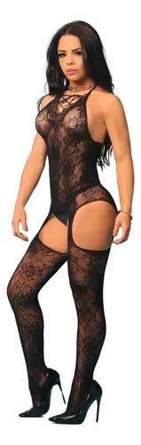 Conjunto Lingerie Sexy Macacão Sensual Alça Frente Única Frete grátis