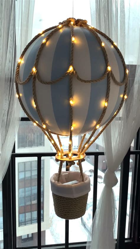 Blue Nursery Light Hot Air Balloon