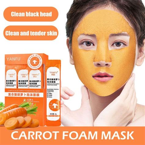 Compound Acid Carrot Foam Facial Mask Carrot Foam Mask Deep Cleansing