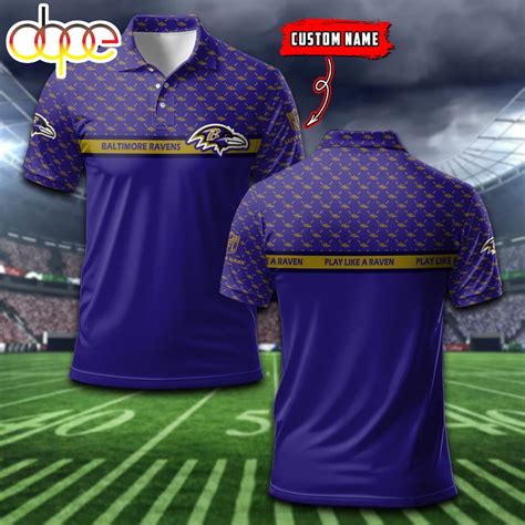 Baltimore Ravens Custom Name Sports For Fan Polo Shirt Musicdope S