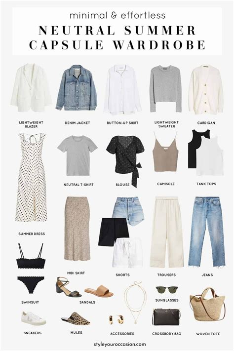 2023 Summer Capsule Wardrobe Checklist Effortless Outfits Artofit