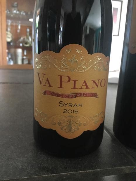 2015 Va Piano Vineyards Syrah Estate Walla Walla Valley Usa