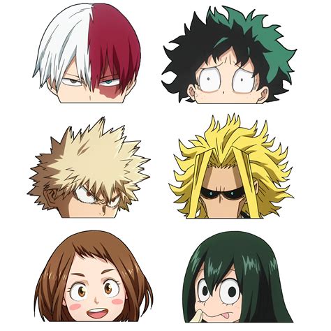 Buy Pcs Hero Anime Car Decals Academia Todoroki Shouto Bakugou