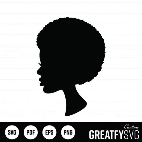 Svg Afro Woman Black Girl Svg Afro Svg Black Girl Woman Face Svg African Girl Svg Woman