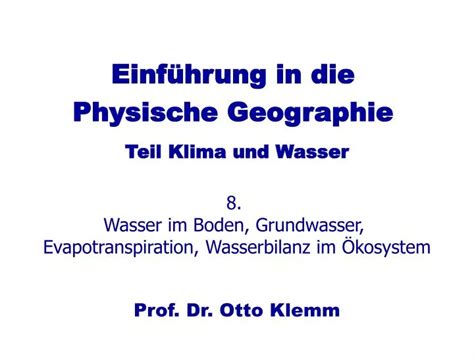 PPT Einführung in Physische Geographie PowerPoint Presentation