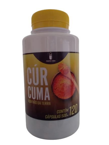 Cúrcuma 120 capsulas 500mg Fonte verde Natu Nutri Produtos Naturais