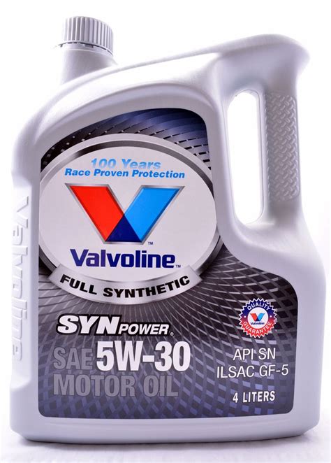 Valvoline SynPower 5W30 Full Synthetic Petrol Engine Oil Lubricant 4