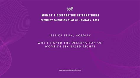 Jessica Fenn Norway Why I Signed The Declaration On Women S Sex Based