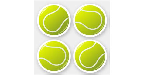 Tennis ball stickers | Zazzle