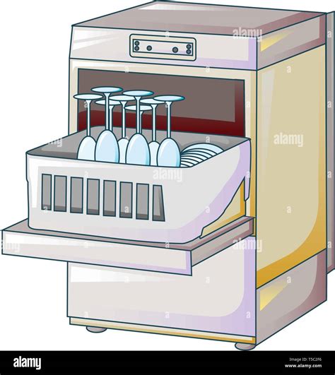 Dishwasher Machine Icon Cartoon Style Stock Vector Image Art Alamy