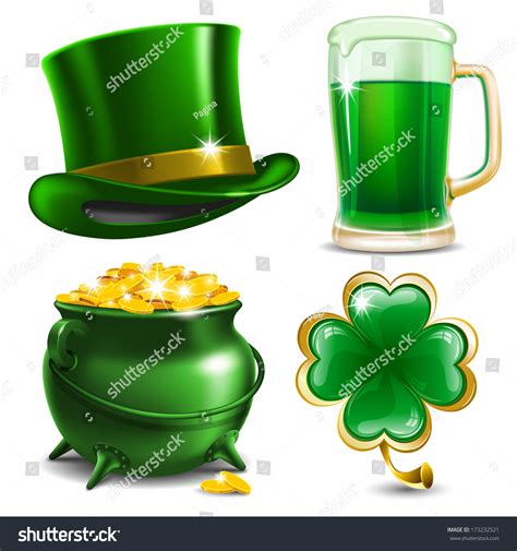 Set St Patricks Day Symbols Vector Stock Vector (Royalty Free) 173232521