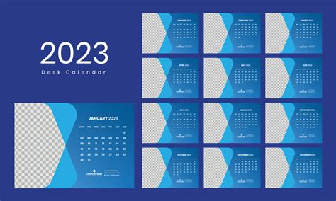 Modelo De Calendário De Mesa 2023 13416558 Vetor No Vecteezy