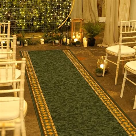 Cheops Green Wedding Aisle Runner