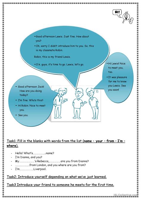 Greeting And Introducing English Esl Worksheets Pdf And Doc