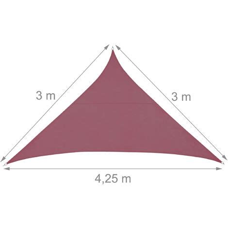 Relaxdays Tenda Da Sole Per Esterni Triangolare Tessuto Pes Anti Uv