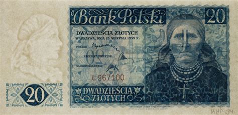 Banknot 20 złotych Muzeum Papiernictwa w Dusznikach Zdroju