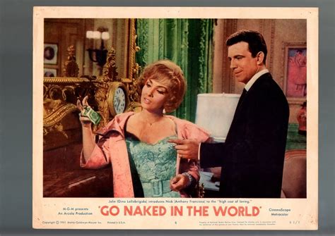 GO NAKED IN THE WORLD 1961 LOBBY CARD FN DRAMA GINA LOLLOBRIGIDA