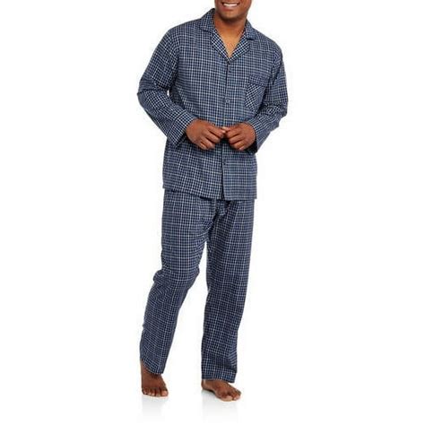 Hanes Mens And Big Mens Long Sleeve Long Leg Woven Pajama Set 2