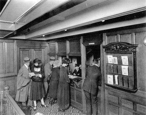 Second Class Passengers Gathering At The Second Class Pursers Office