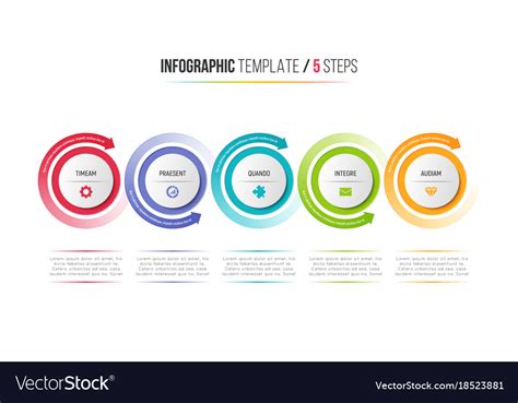 Five Steps Infographic Process Chart With Circular