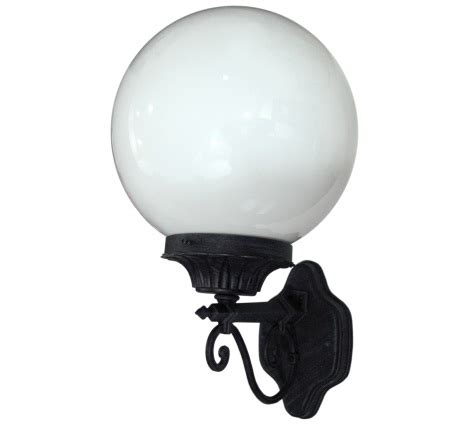 IM1 LAMPARA FAROL PARED NEGRO GLOBO BLANCO 1L E27 50002AEAI BK Brenes