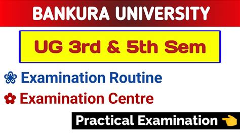 Bankura University UG 3rd 5th Semester Examination Routine