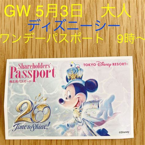 4月29日 429 Gw 東京ディズニーランド 株主優待 当選済みペアチケット 10時半入場 定価以下